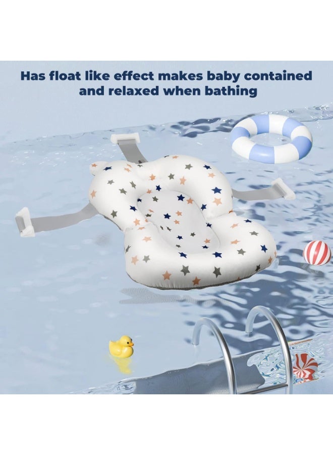 ممز بلانيت وسادة استحمام للأطفال الرضع مقعد استحمام داعم قابل للتعديل مضاد للانزلاق وسادة بانيو للأطفال حديثي الولادة مقعد حمام آمن مريح وخفيف الوزن - Image 4